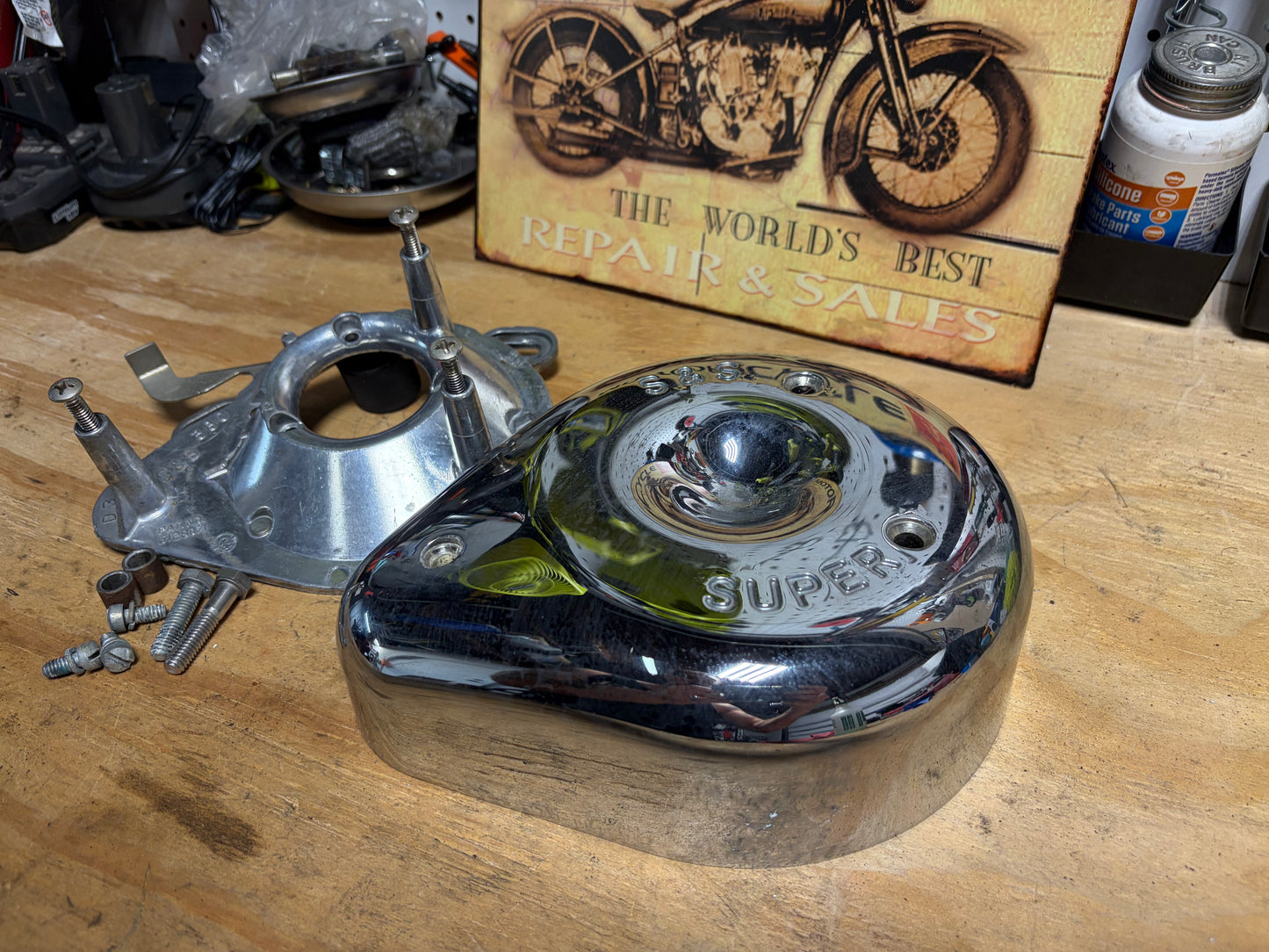 S&S Teardrop Air Cleaner Super E/G Harley Evolution Big Twin Used