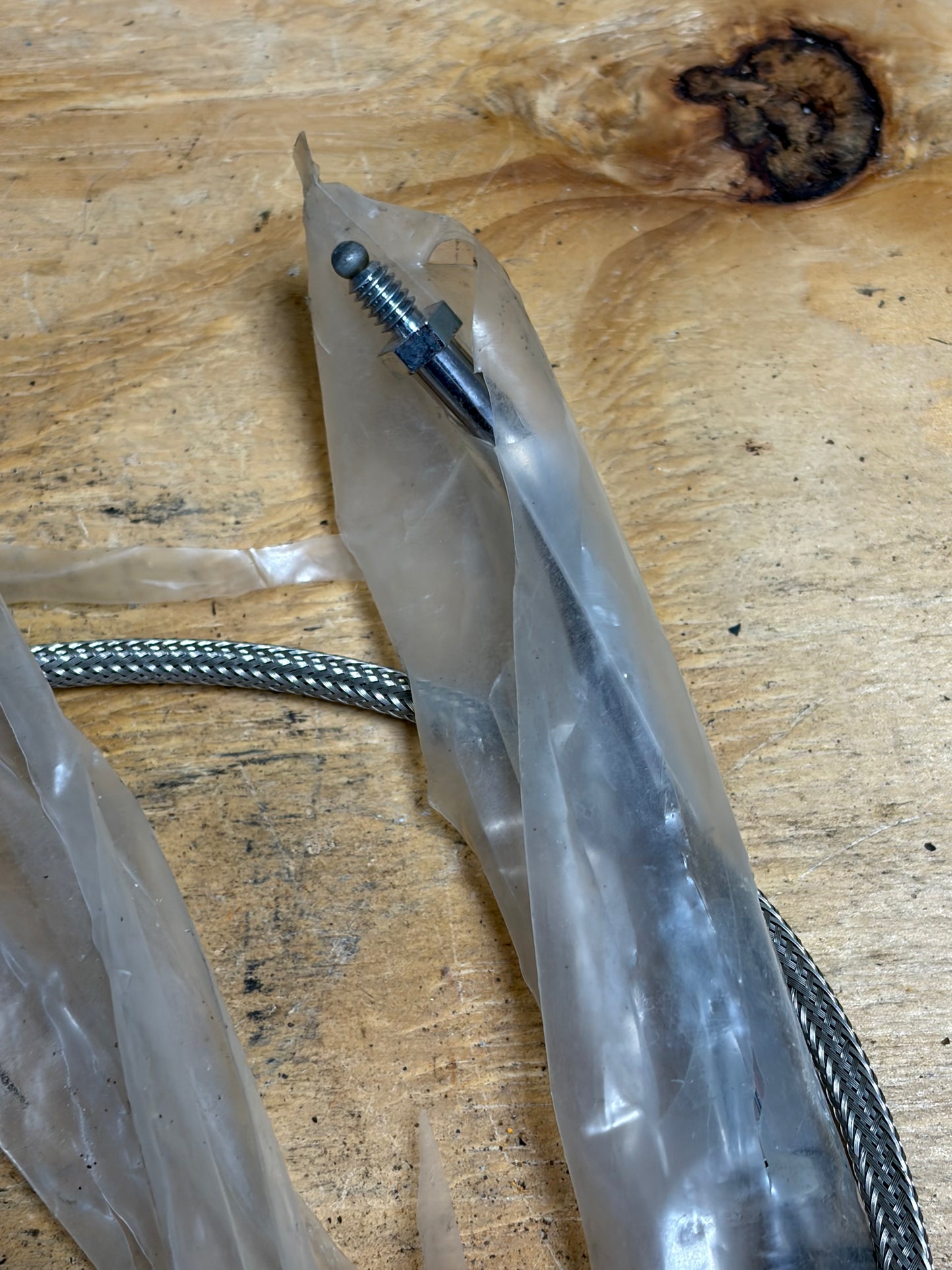 Harley 39in Stainless Braided Throttle Cable Used Universal Custom