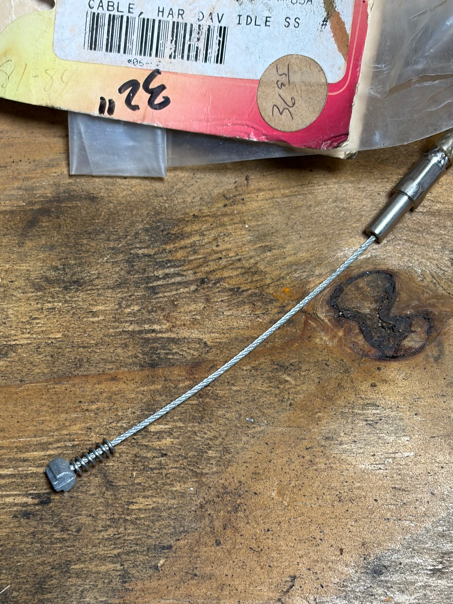 Harley 39in Stainless Braided Throttle Cable Used Universal Custom