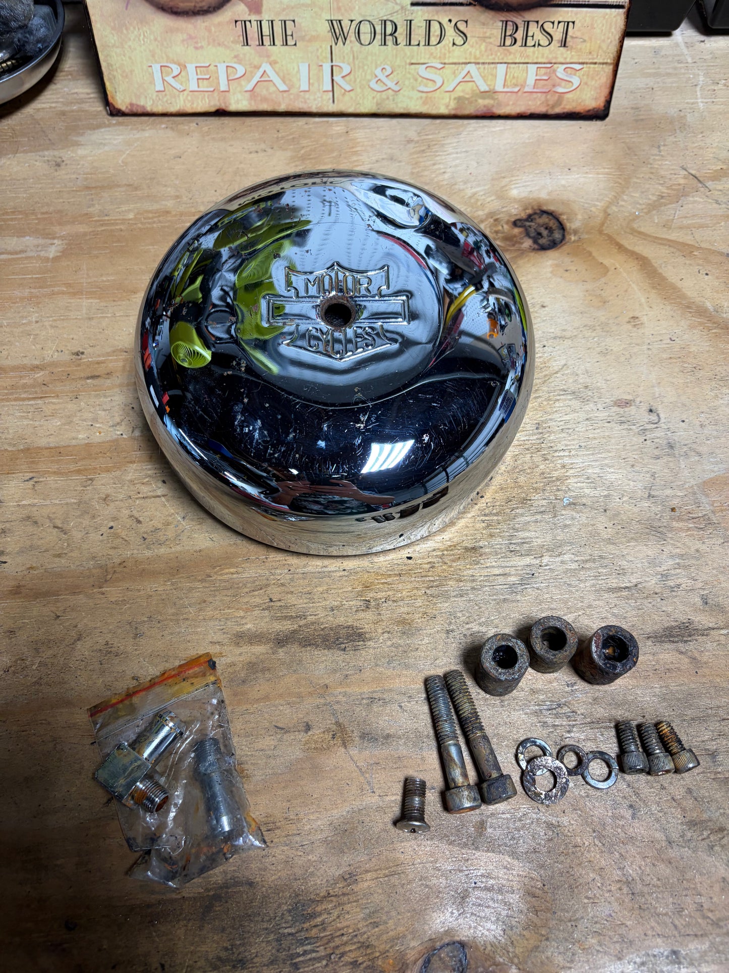 Harley Evolution 7in Round Air Cleaner Assembly