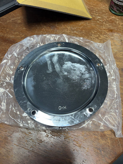 Harley-Davidson Flame Logo Derby Cover Chrome Used Verify Fitment