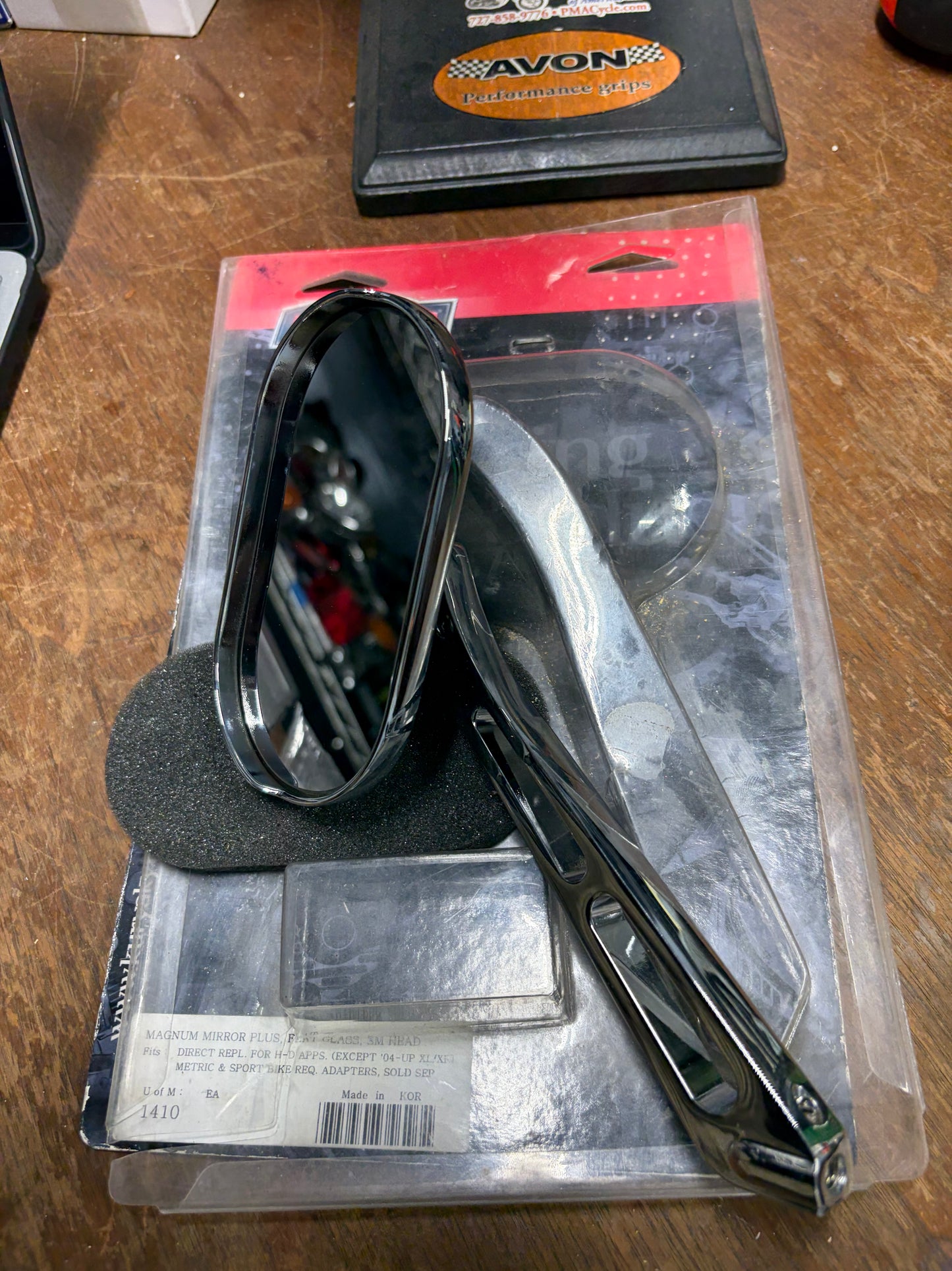 NEW Kuryakyn Magnum Plus Mirror 1410 Small Flat Chrome Harley Universal