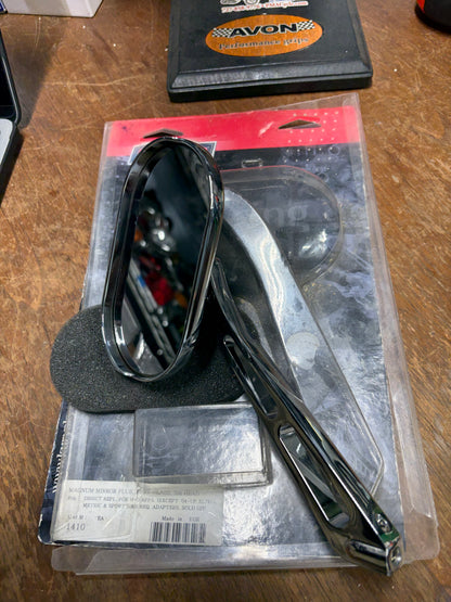 NEW Kuryakyn Magnum Plus Mirror 1410 Small Flat Chrome Harley Universal