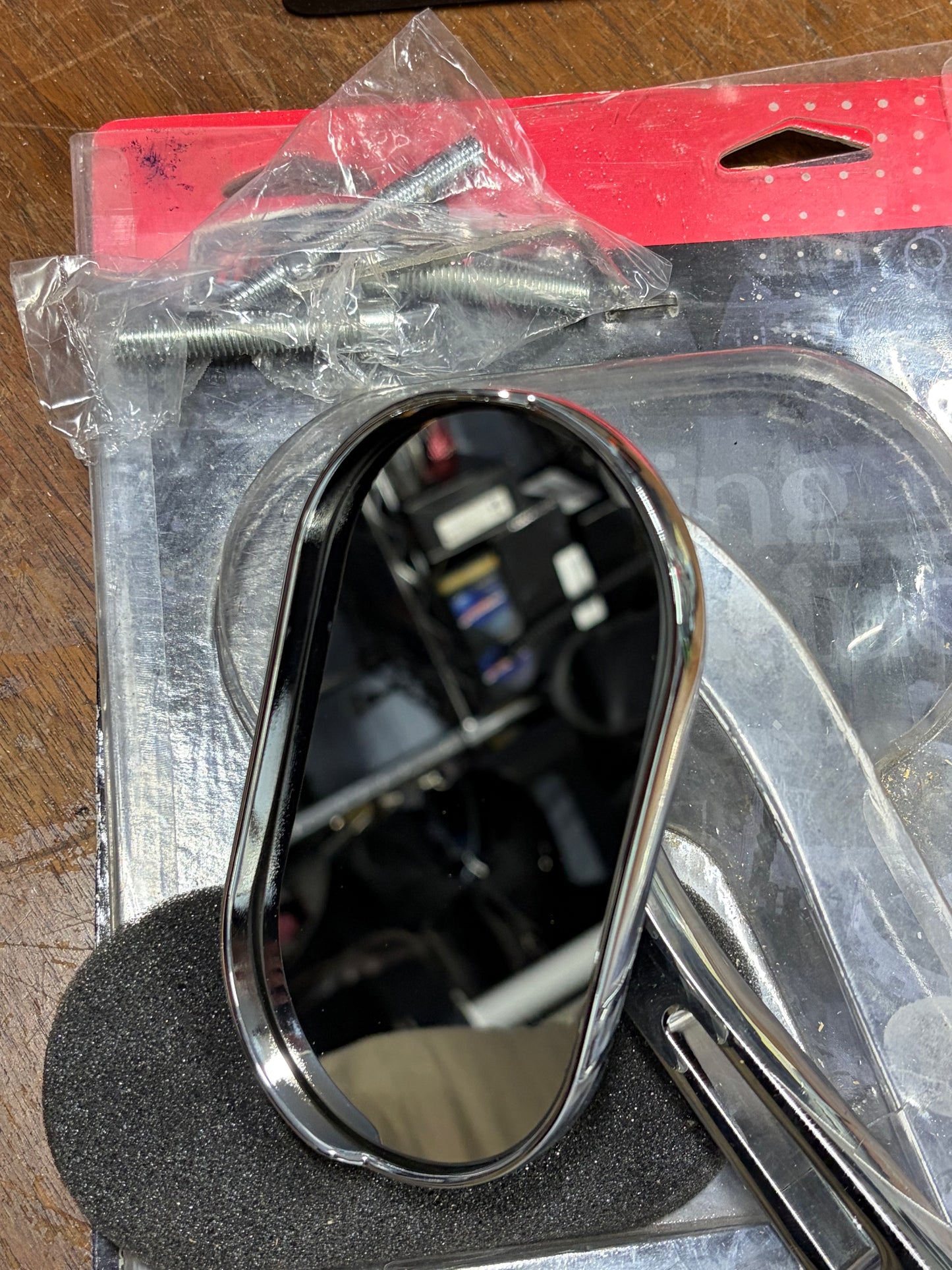 NEW Kuryakyn Magnum Plus Mirror 1410 Small Flat Chrome Harley Universal