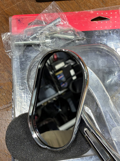 NEW Kuryakyn Magnum Plus Mirror 1410 Small Flat Chrome Harley Universal