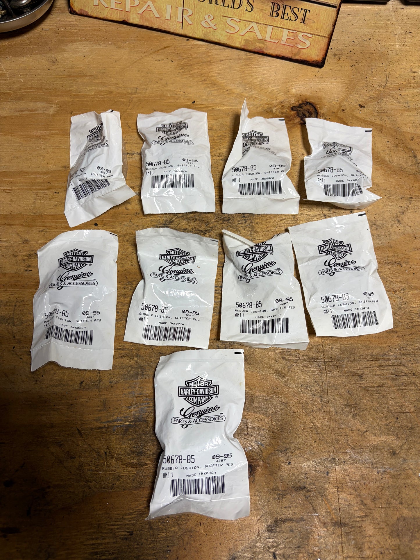Genuine Harley Rubber Cushions – New Lot of 9 – P/N 50678-95