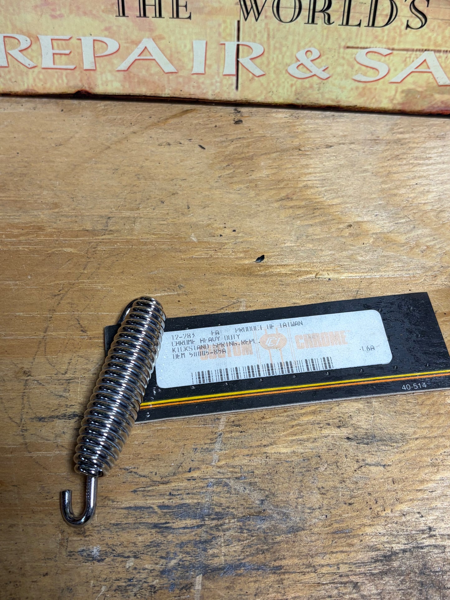 Custom Chrome Harley Kickstand Spring – New Other – Supplied P/N 12-285