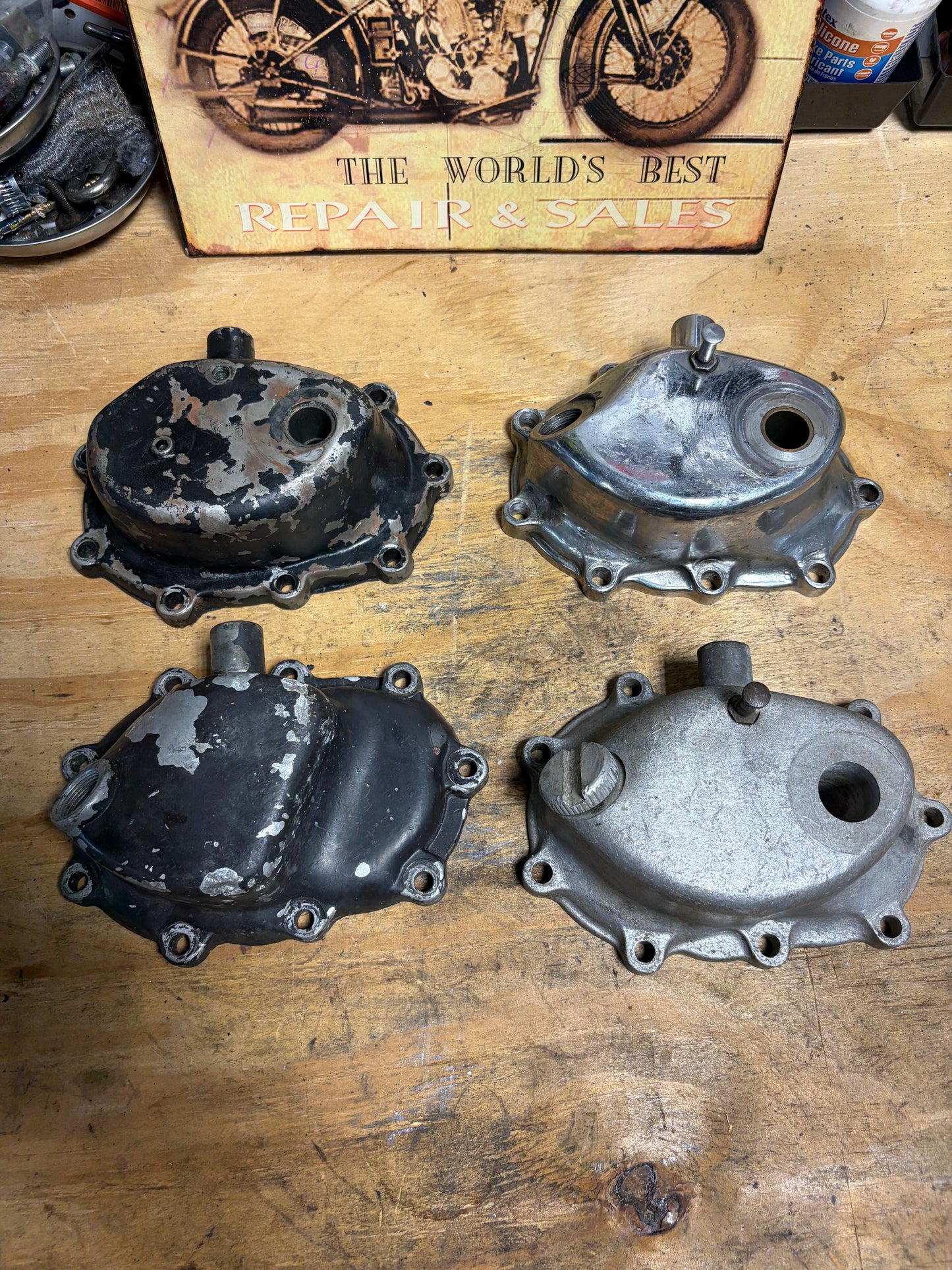 Harley Big Twin 4-Speed Kickstart Transmission Side Cover Lot – Aftermarket