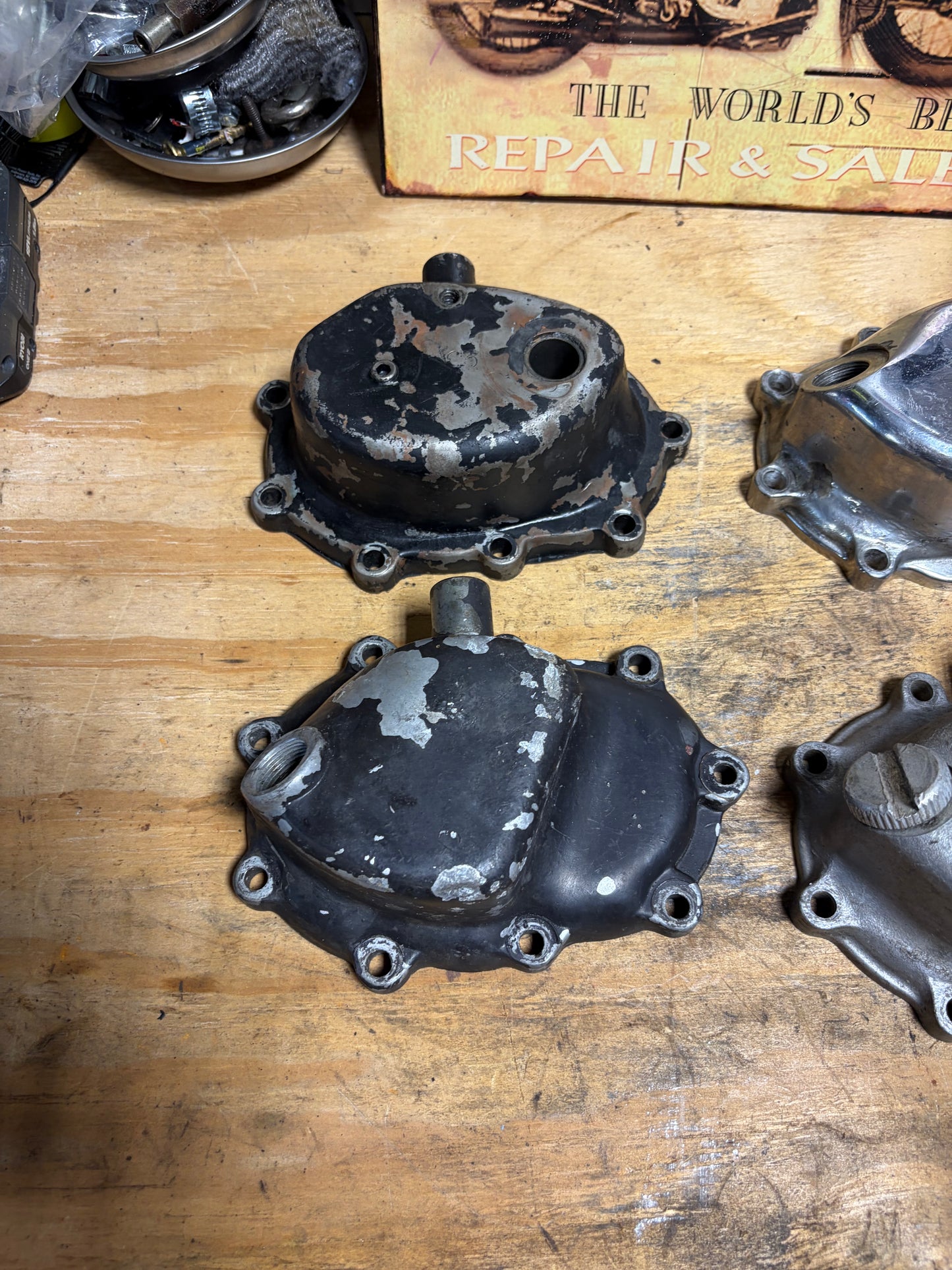 Harley Big Twin 4-Speed Kickstart Transmission Side Cover Lot – Aftermarket