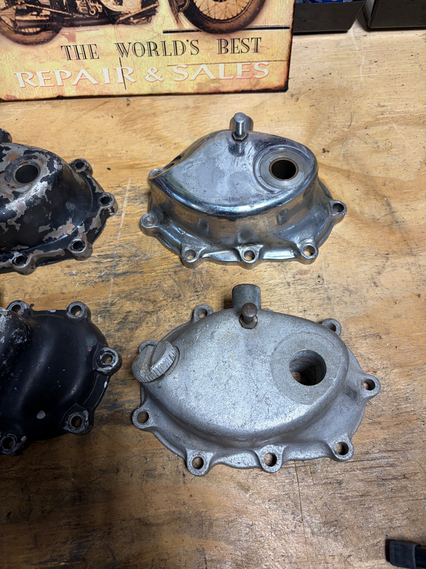 Harley Big Twin 4-Speed Kickstart Transmission Side Cover Lot – Aftermarket