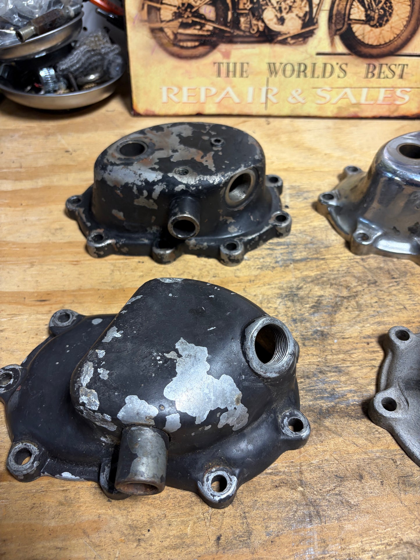Harley Big Twin 4-Speed Kickstart Transmission Side Cover Lot – Aftermarket