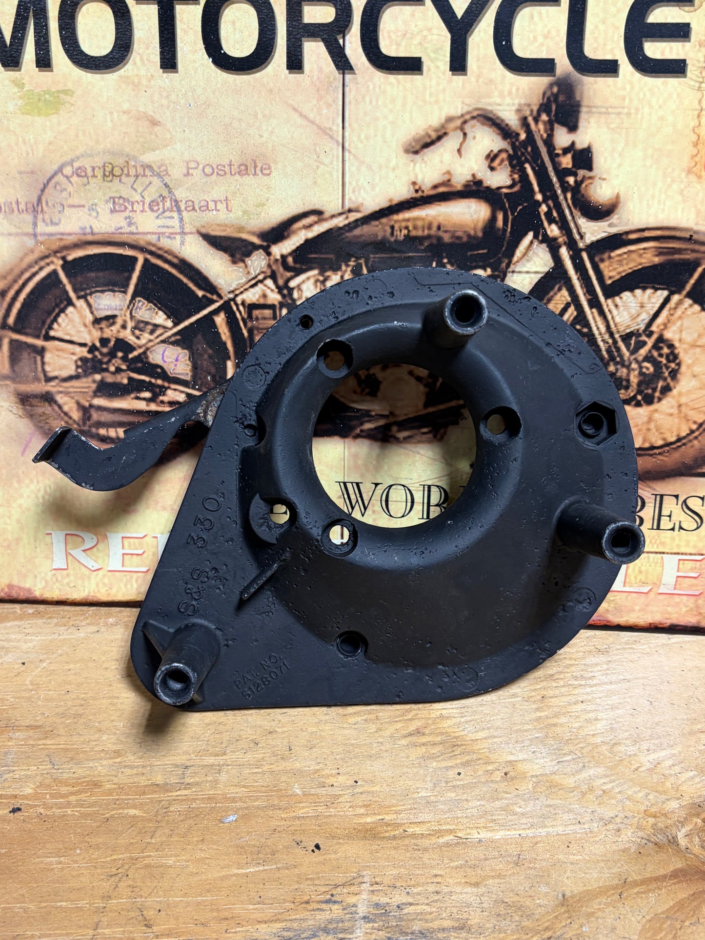S&S Super E / G Air Cleaner Backing Plate – Harley Big Twin / Sportster – Used