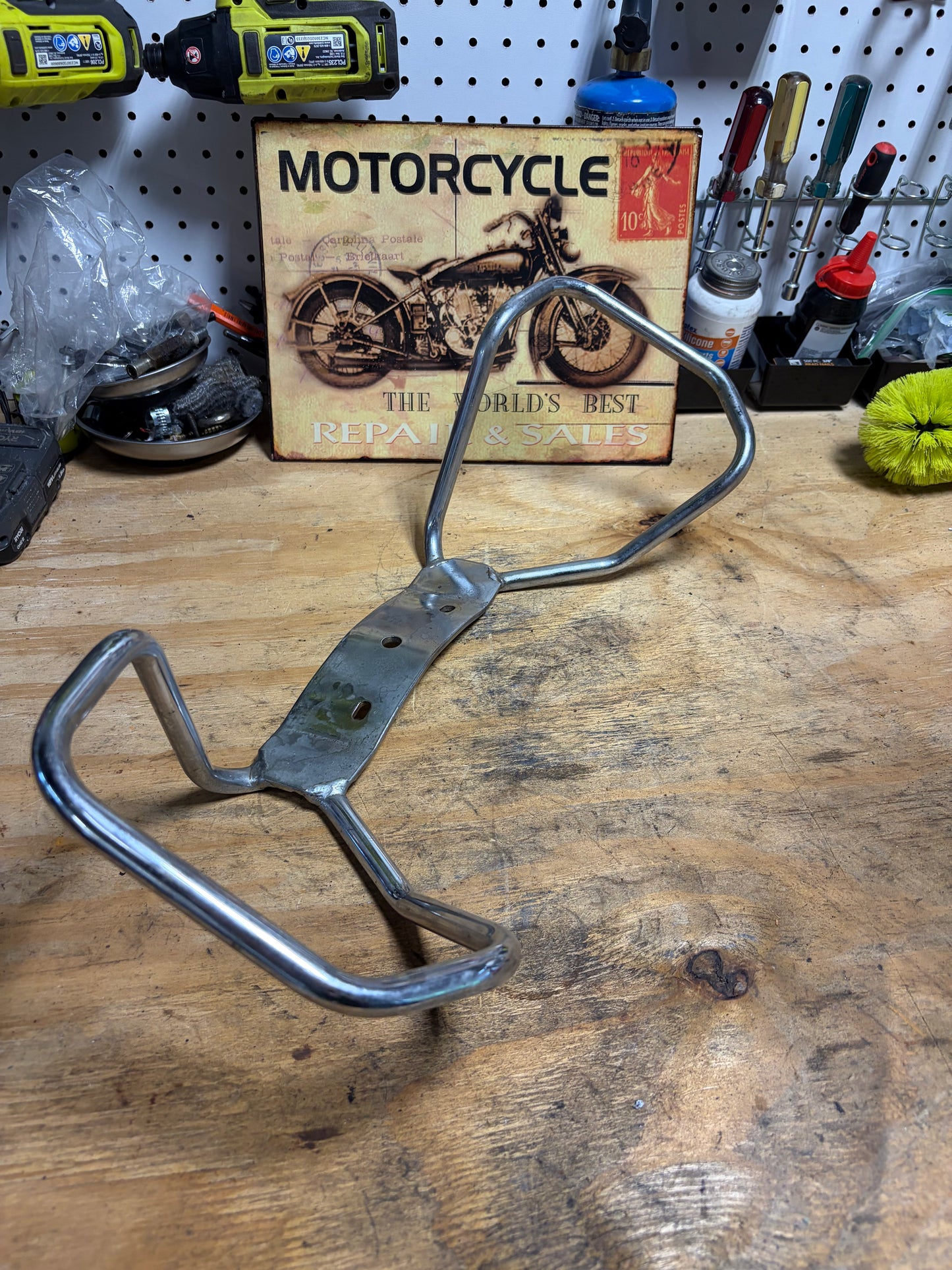 Vintage Harley Shovelhead Passenger Grab Bar / Rear Seat Rail – Used