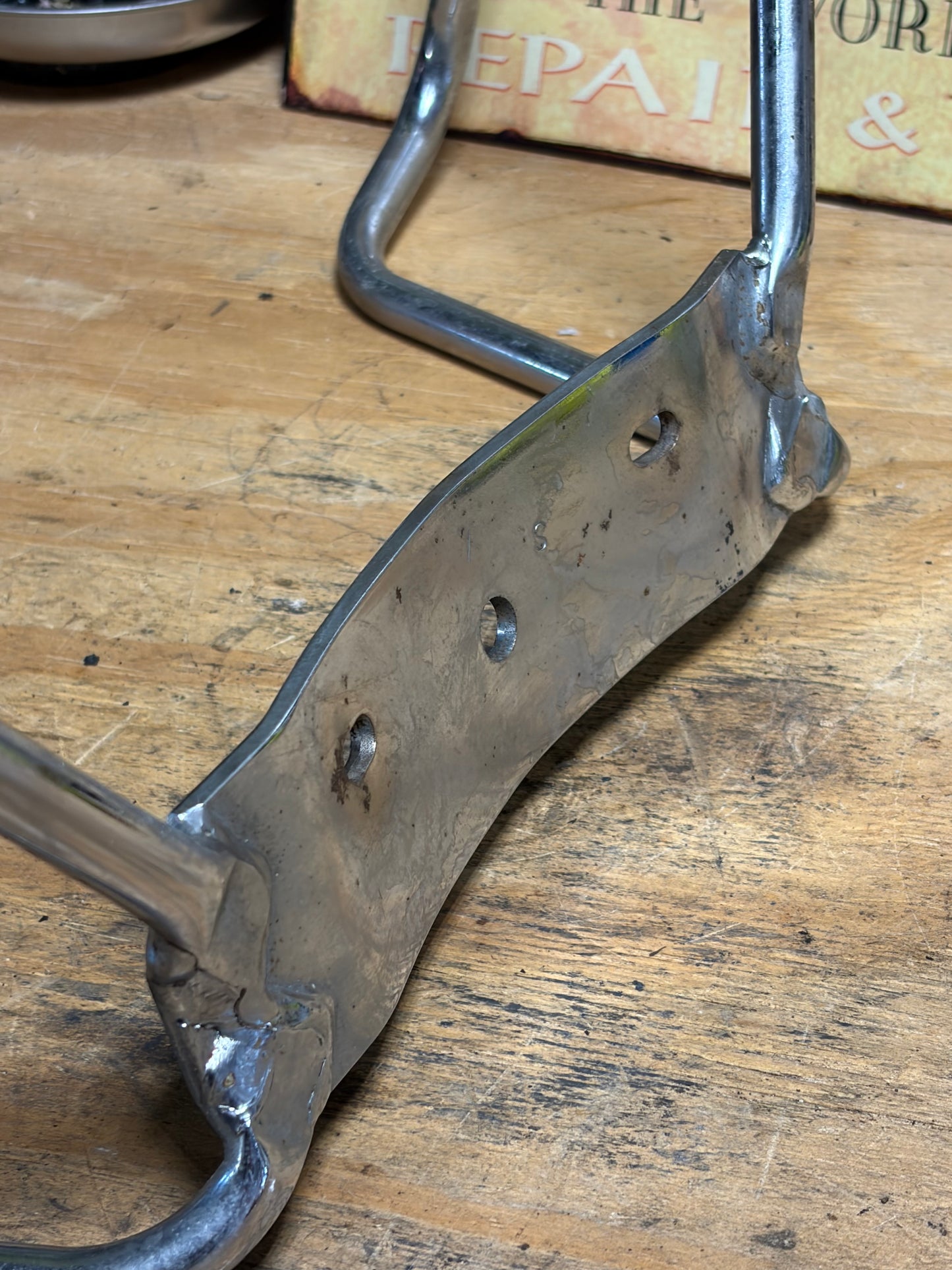 Vintage Harley Shovelhead Passenger Grab Bar / Rear Seat Rail – Used