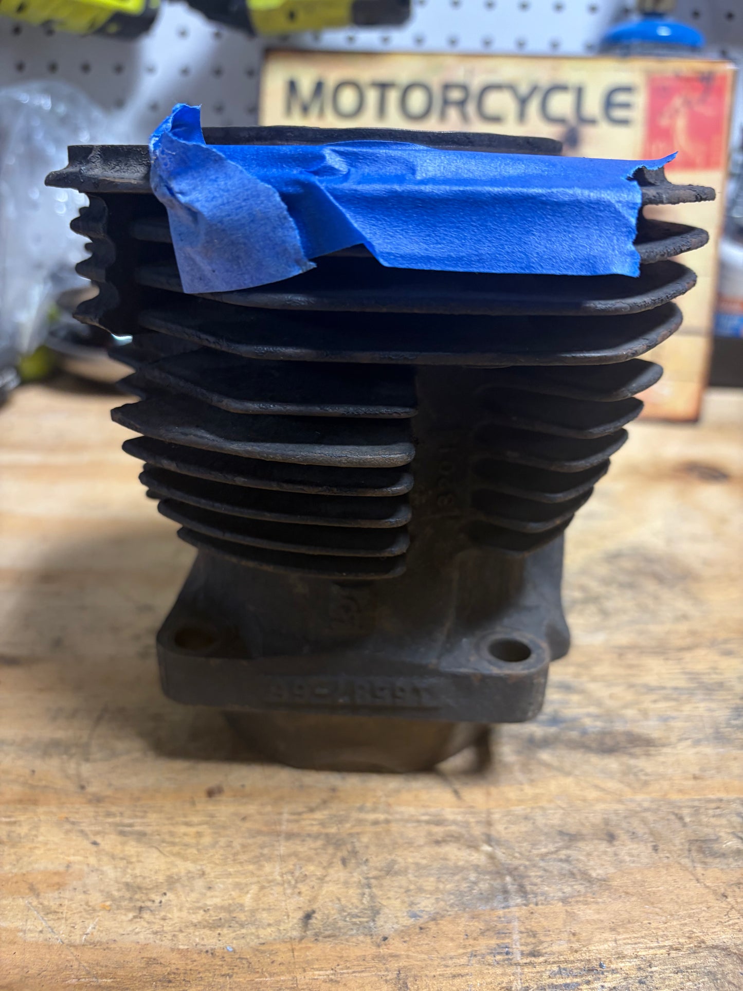 OEM Harley Shovelhead Rear Cylinder Jug 16587-66 – 3.46 in Bore / Approx. +.020