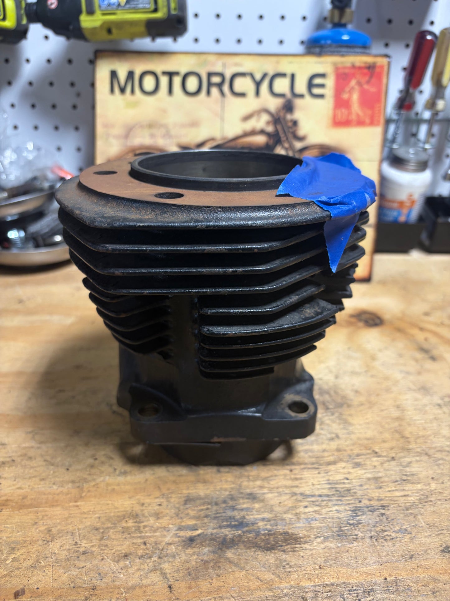 OEM Harley Shovelhead Rear Cylinder Jug 16587-66 – 3.48 in Bore / Approx. +.040