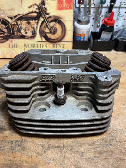 S&S Super Stock Evo Heads Pair 90-1000F 90-1000R Complete Rust Wear