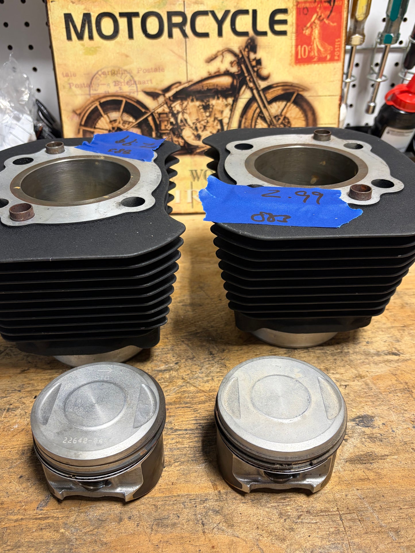 Harley Sportster 883 OEM Cylinder Piston Set 2004-Up 22640-04A 3.00 Bore