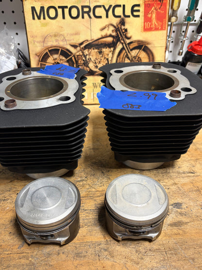 Harley Sportster 883 OEM Cylinder Piston Set 2004-Up 22640-04A 3.00 Bore