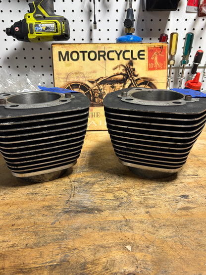Harley OEM Twin Cam Cylinder Jug Set 16593-99 3.75 Bore Take-Off