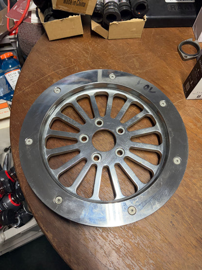 Harley 70T Chrome Rear Belt Pulley 1.75in Wide 12.75in Aftermarket Used