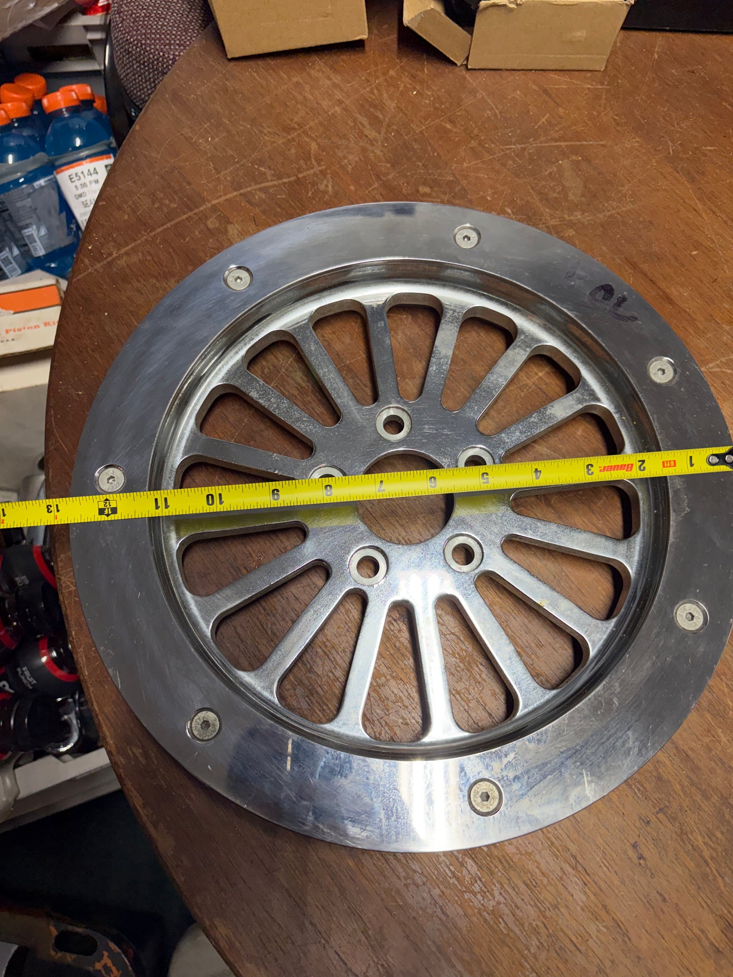 Harley 70T Chrome Rear Belt Pulley 1.75in Wide 12.75in Aftermarket Used