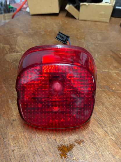 Harley Style Rear Tail Light ST-6172 Used No Cracks Plug Included