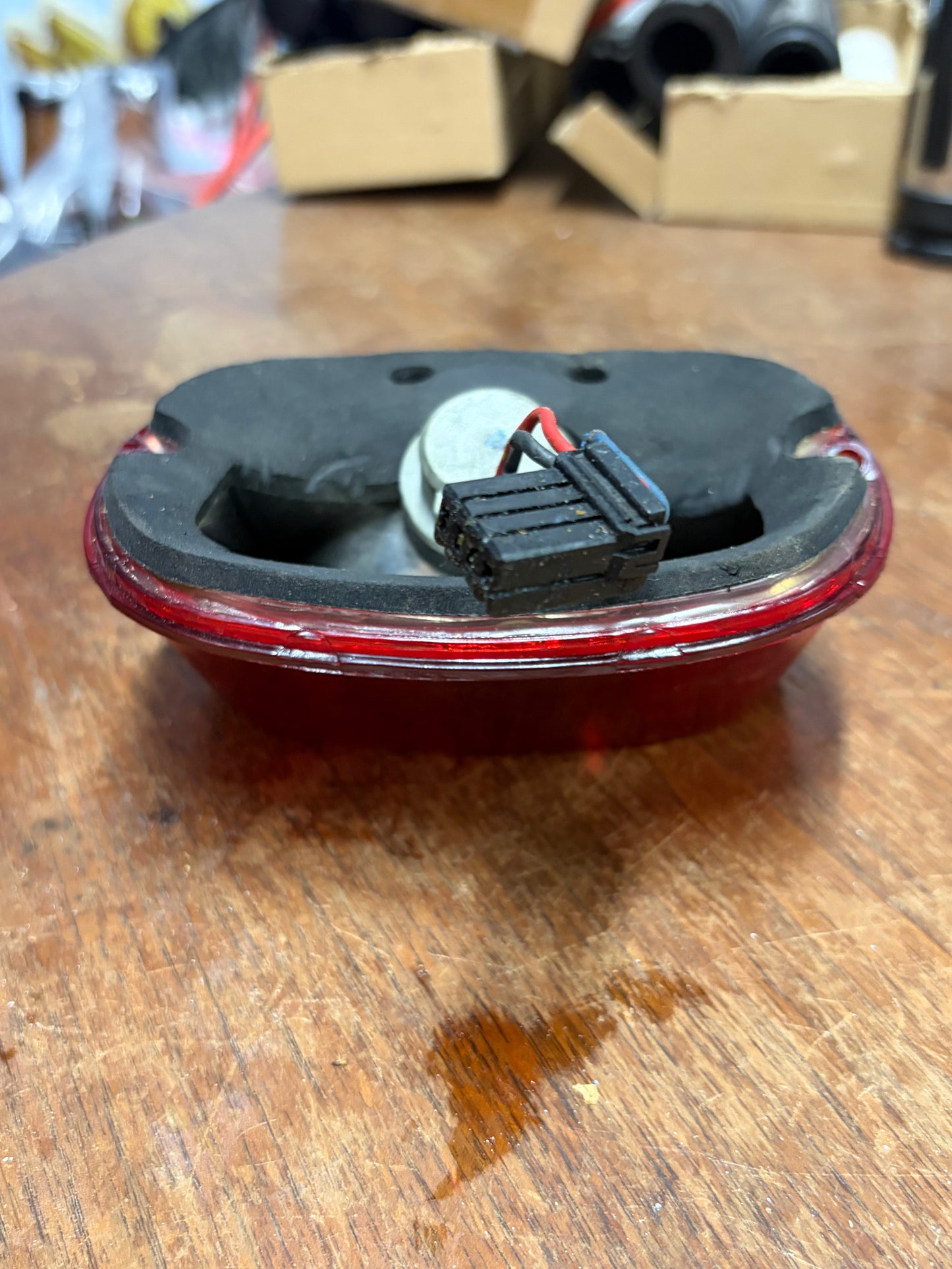 Harley Style Rear Tail Light ST-6172 Used No Cracks Plug Included