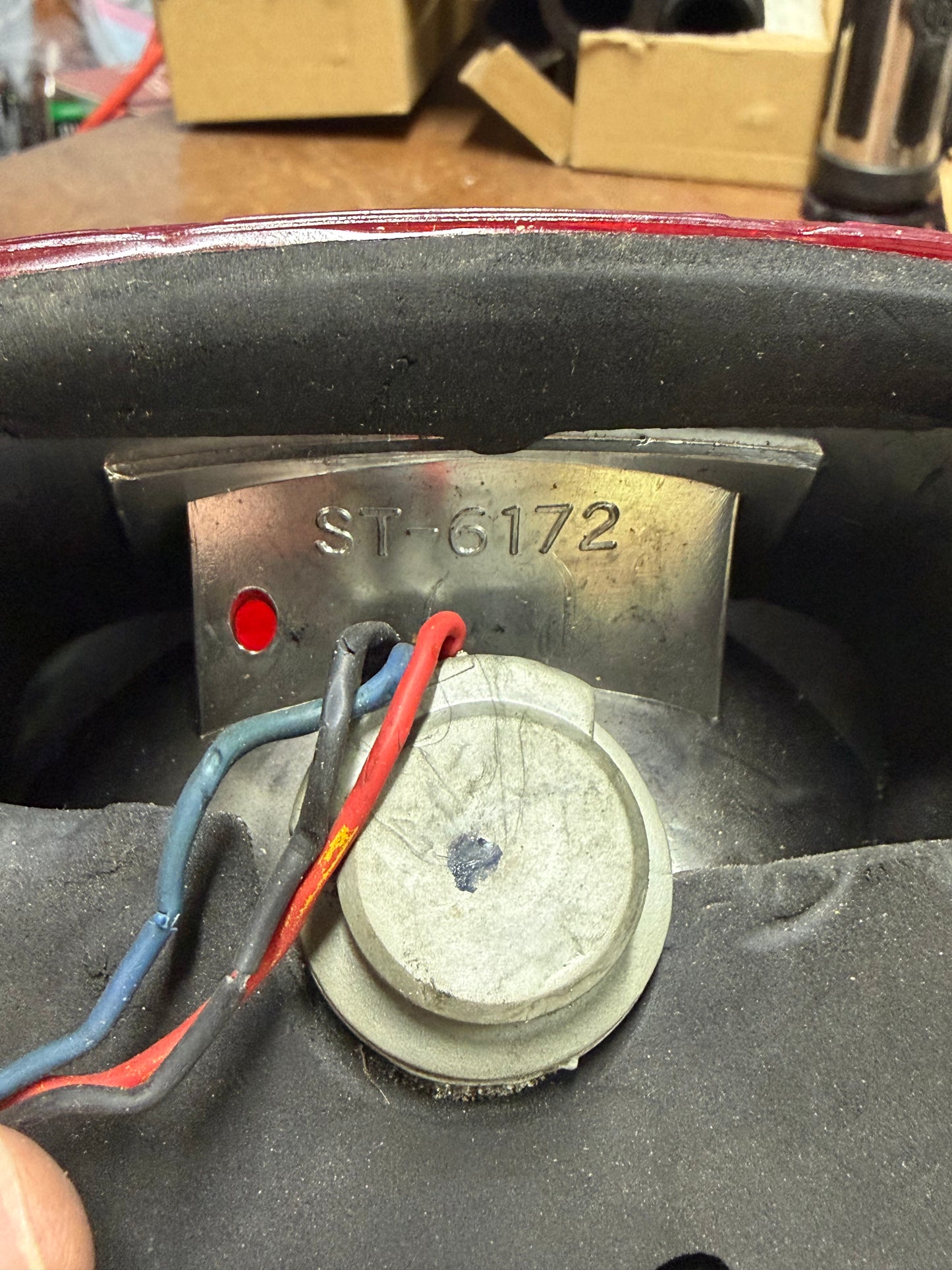 Harley Style Rear Tail Light ST-6172 Used No Cracks Plug Included