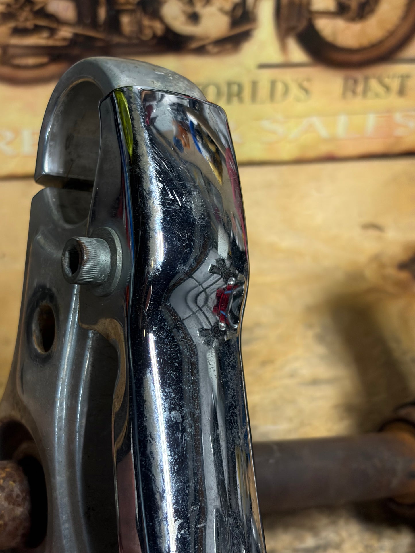Harley Sportster 39mm Triple Tree Set Used Stem Rust Verify Year