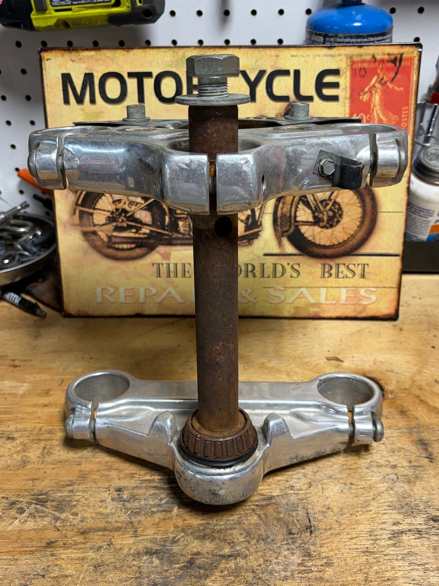 Harley Sportster 39mm Triple Tree Set Used Stem Rust Verify Year