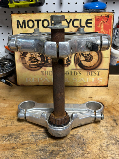Harley Sportster 39mm Triple Tree Set Used Stem Rust Verify Year