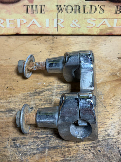 Harley Sportster 1in Handlebar Risers Top Clamp Hardware OEM Style Used