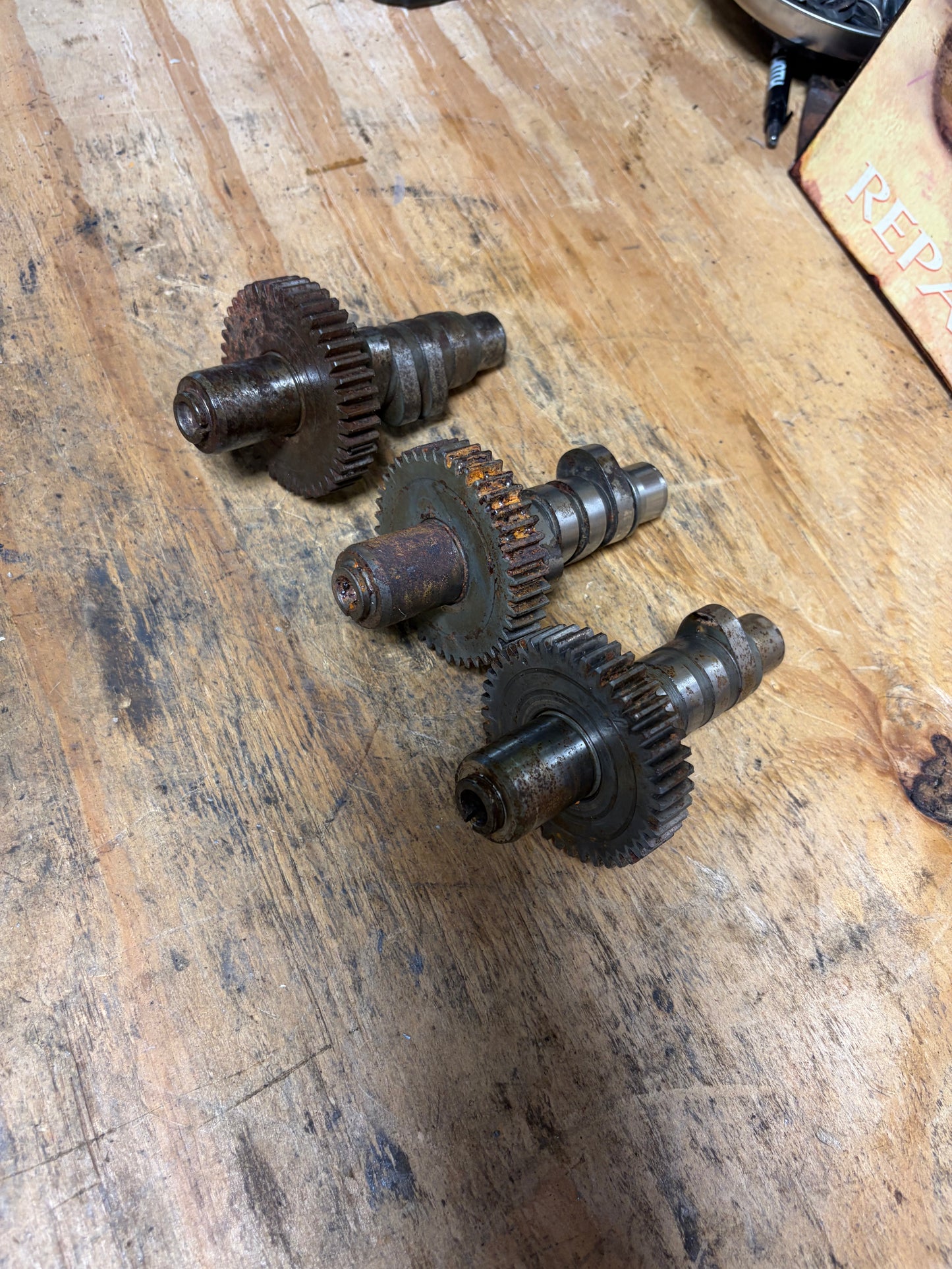 Harley Evolution Big Twin Camshaft Lot 3 Cams 1984-1999 Used Rust Wear