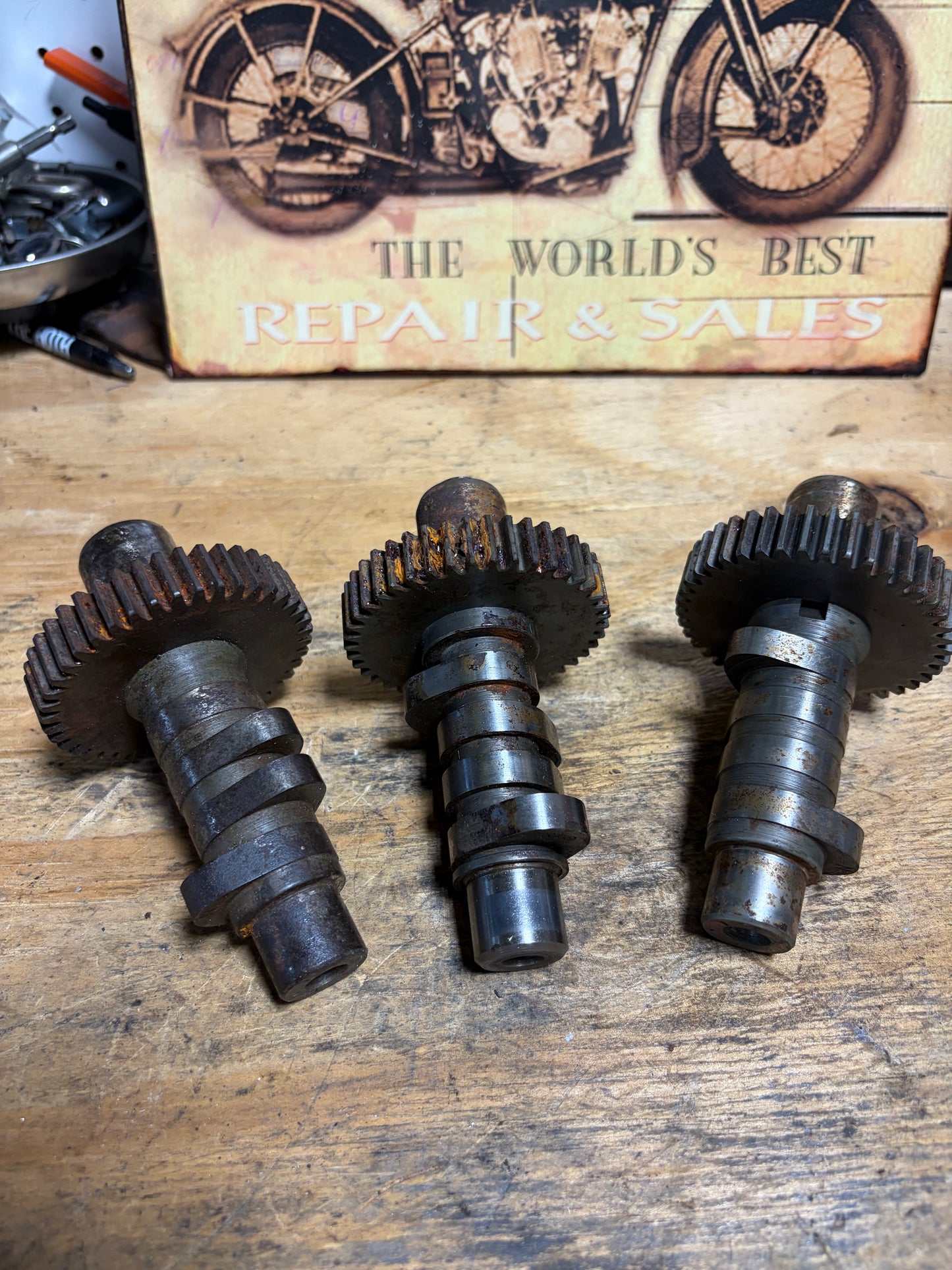 Harley Evolution Big Twin Camshaft Lot 3 Cams 1984-1999 Used Rust Wear