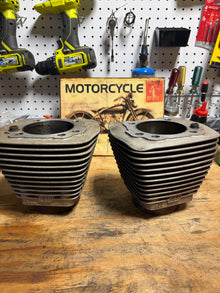 S&S 3-5/8 Big Bore Cylinders Natural Finish Evo Harley 1984-1999 Used
