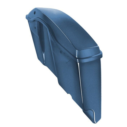 Daytona Blue Pearl 2-Into-1 Extended 4" Stretched Saddlebags for Harley® Touring '94-'13