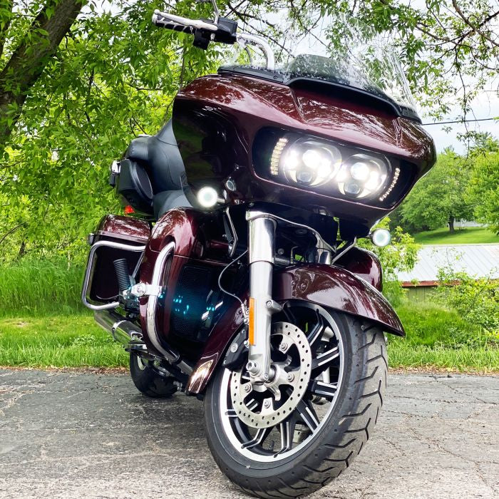 Harley® Road Glide Dual Visionz™ LED Headlight from HOGWORKZ® outside