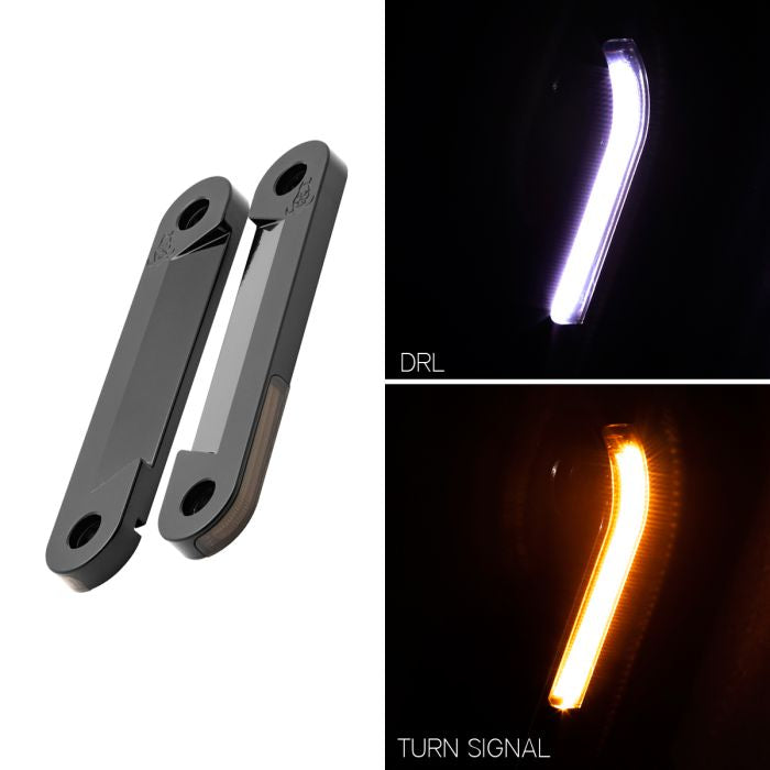 Harley-Davidson® Street Glide Touring LED Billet Fork DRL Turn Signals from HOGWORKZ