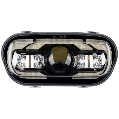 Black LED Headlight for '18-'24 Harley® Fat Bob from HOGWORKZ front