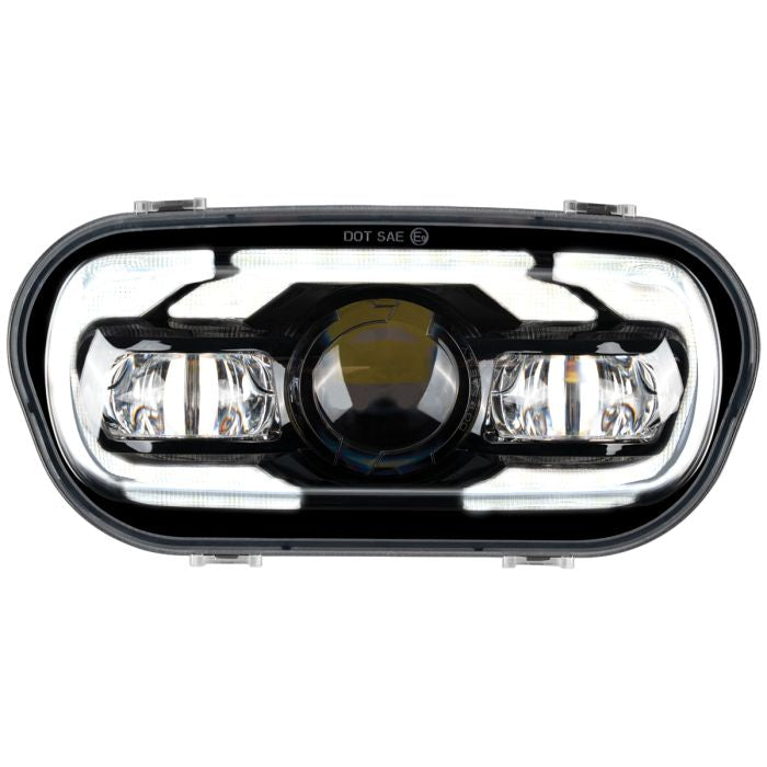 Black LED Headlight for '18-'24 Harley® Fat Bob from HOGWORKZ close up