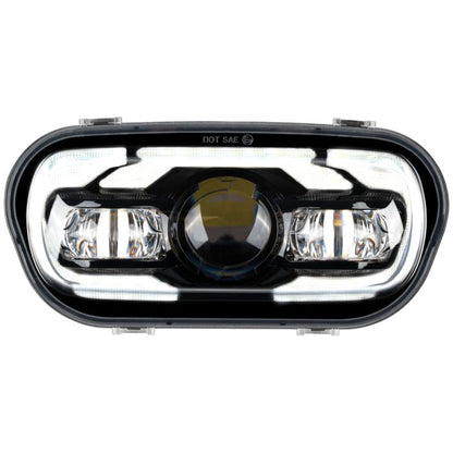 Black LED Headlight for '18-'24 Harley® Fat Bob from HOGWORKZ close up