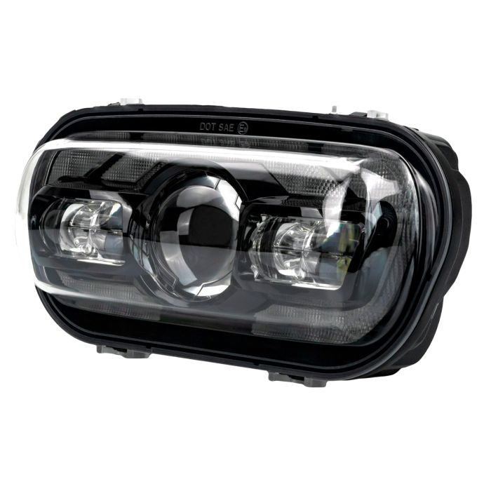 Black LED Headlight for '18-'24 Harley® Fat Bob from HOGWORKZ angle