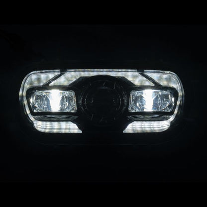 Black LED Headlight for '18-'24 Harley® Fat Bob from HOGWORKZ low beam