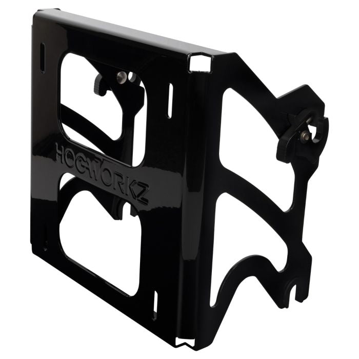 Black solo Tour Pack Mount for Harley® Softail Low Rider / Sport Glide from HOGWORKZ angle