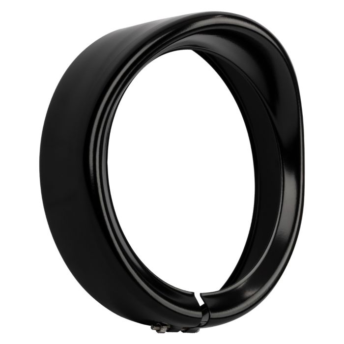 Black visor style headlight trim ring. Direct bolt-on install for 7