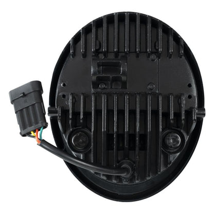 Harley® Breakout LED Chrome Headlight from HOGWORKZ back of headlamp