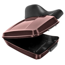 Burgundy Metallic Chopped Tour Pack w/ Full Backrest & Black Hardware for Indian