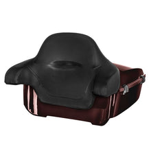 Burgundy Metallic King Tour Pack w/ Full Backrest & Chrome Hardware for Indian®
