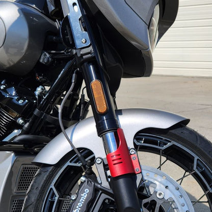 Silver HOGWORKZ 21" Chopped Front Fender for Harley® Touring